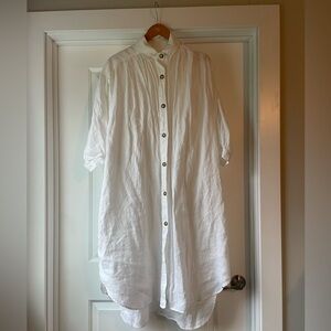 Esby Viola Dress Linen White M/L